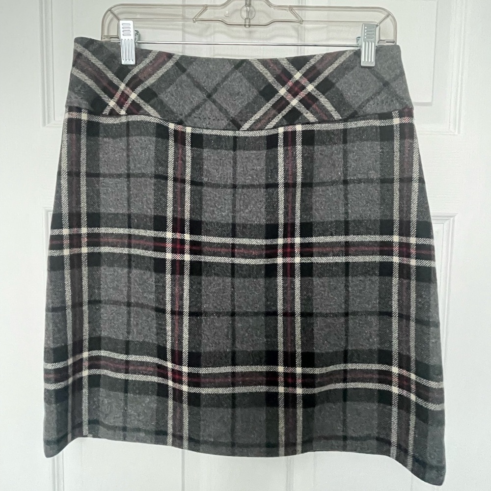 Eddie Bauer Wool-blend Plaid Skirt